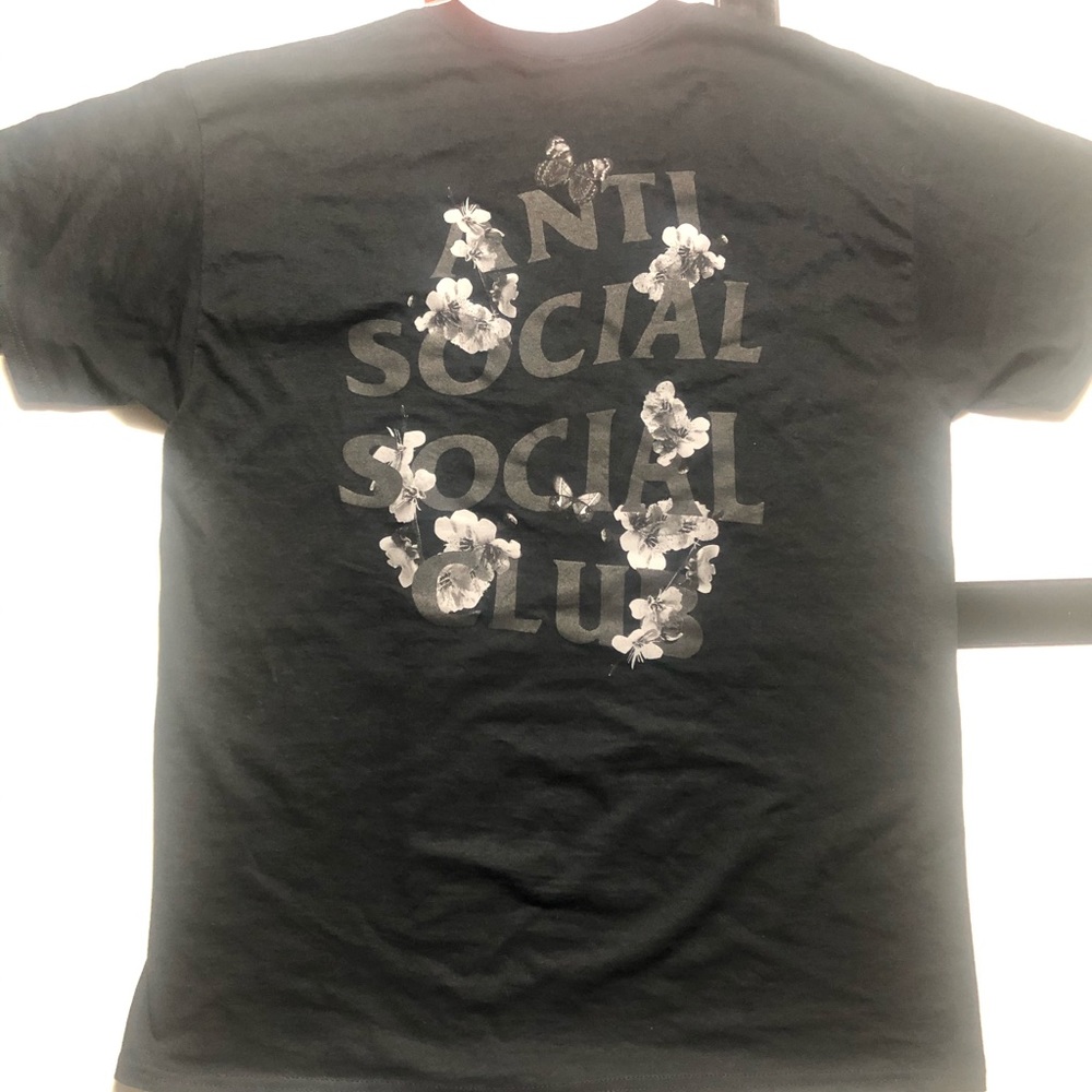 Anti social club t shirt black/black